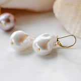 White Pearl Earrings