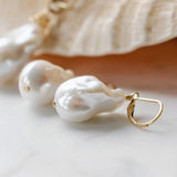 White Pearl Earrings